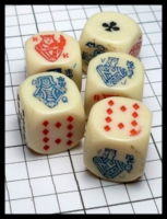 Dice : Dice - Poker Dice - White Plastic Poker Set with Filled Club Ave - eBay Nov 2015